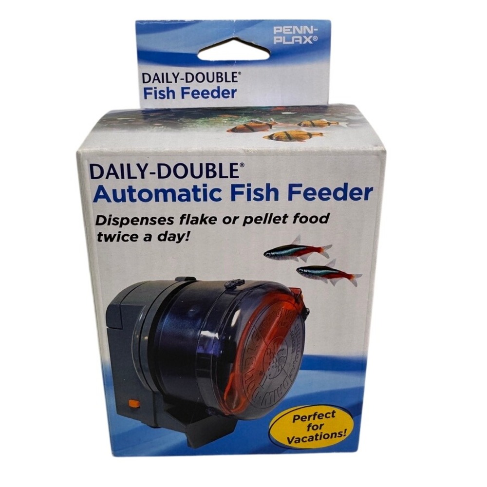 Penn-Plax Daily-Double Automatic Fish Feeder DDAF5 for Flake or Pellet Food